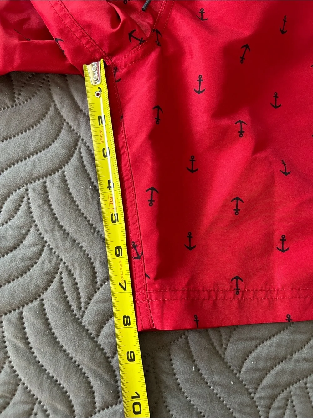 EUC - 🛥️ Nautica Red Swim Trunks with Navy Anchor Print